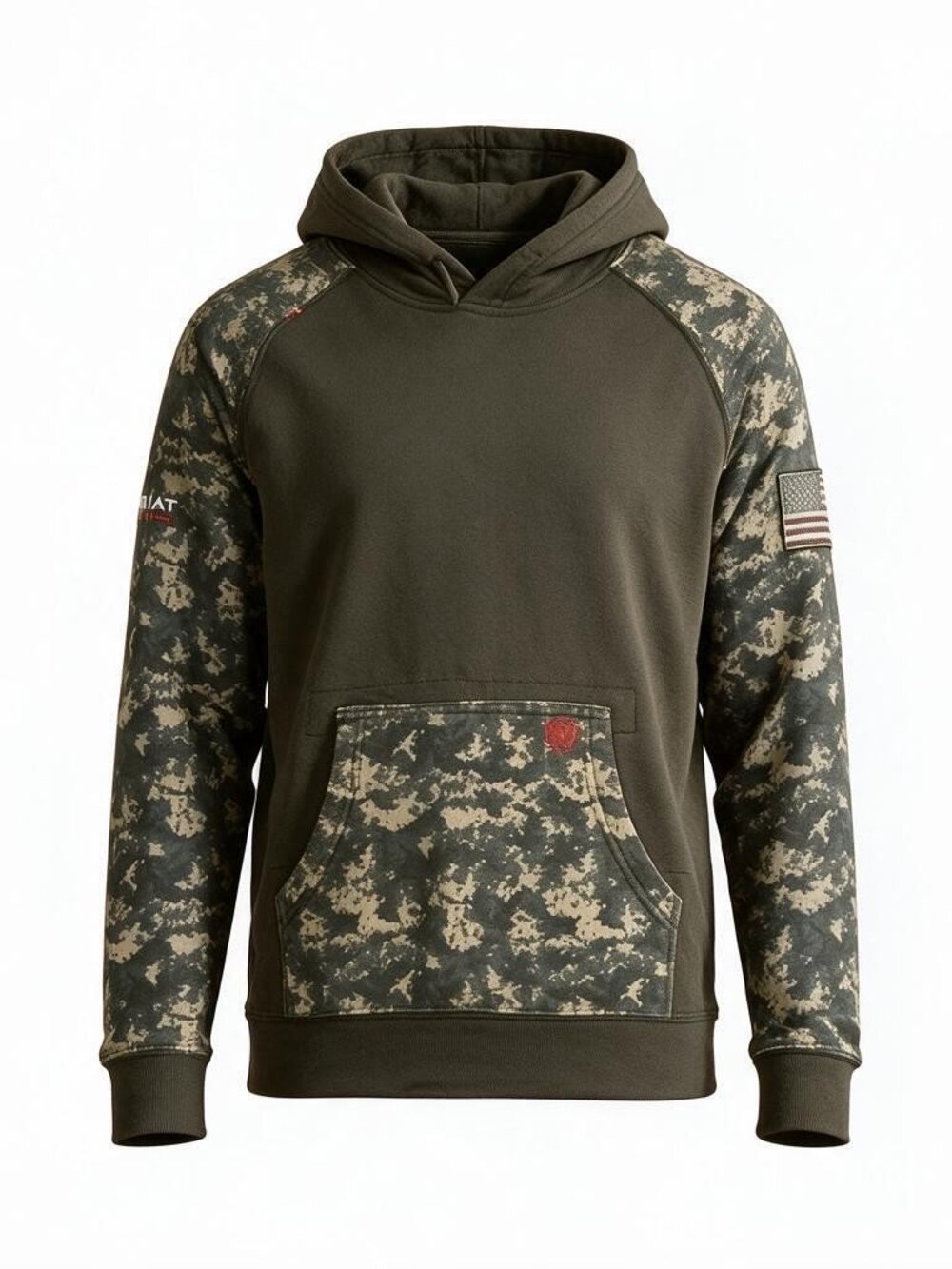 NWT Ariat Men's FR DuraStretch Sage Digital Camo Patriot Pull-over Hoodie